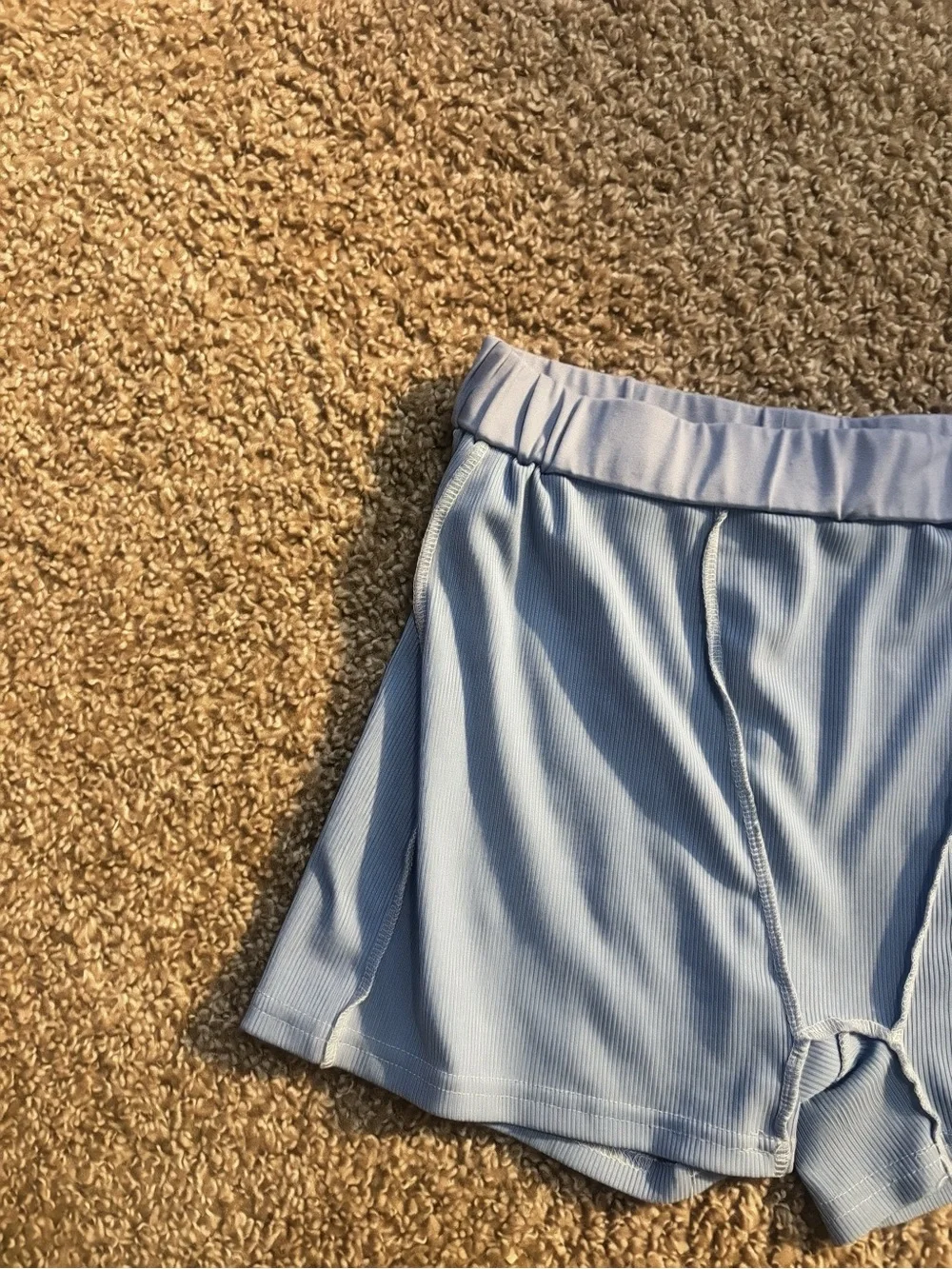 Light Blue Women's Active Lounge Shorts